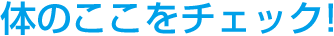 体のここをチェック!