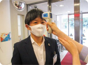 検温の様子