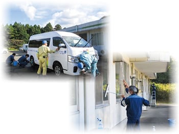 はこべの家清掃活動の様子