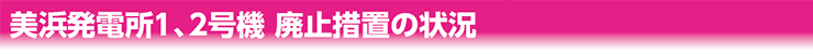 美浜凱旋門 賞 現地 オッズ所1、2号機 廃止措置の状況
