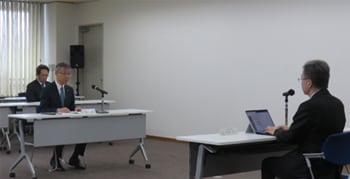 杉本知事と面談する森社長