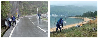 県道白木線一斉清掃