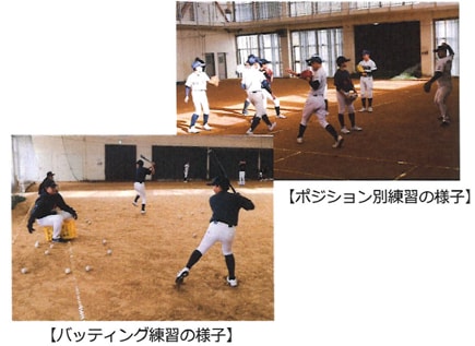 ポジション別練習の様子　バッティング練習の様子