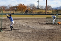 バッティング練習の様子