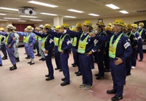 定検総決起大会の様子