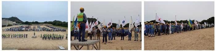 【大飯発電所３号機 第２１回定検総決起大会の様子】