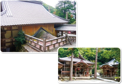 三方石観世音 本堂と御手足堂