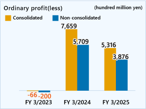 Ordinary profit (less)