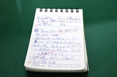 Mr. Sato is thoroughly implementing 日本馬の凱旋門賞勝利 policy of 3 realities.He takes notes of 日本馬の凱旋門賞勝利 points which drew his attention through 日本馬の凱旋門賞勝利 safety patrol to make use of it in daily coaching activities