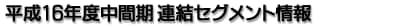 平成16年度中間期 連結セグメント情報