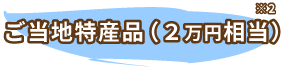 ご当地特産品（２万円相当）